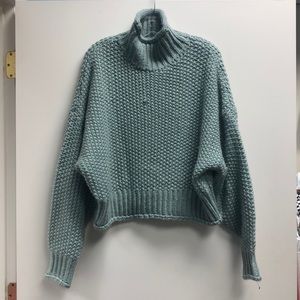 H&M Mint Blue Turtleneck Sweater M